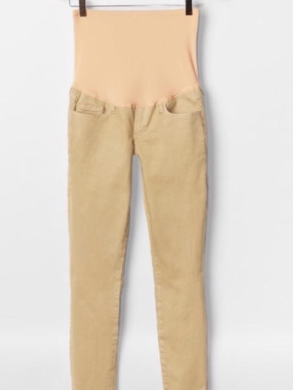 GAP Maternity NEW Full Panel 1969 True Skinny Pants Light Khaki Denim Size 10